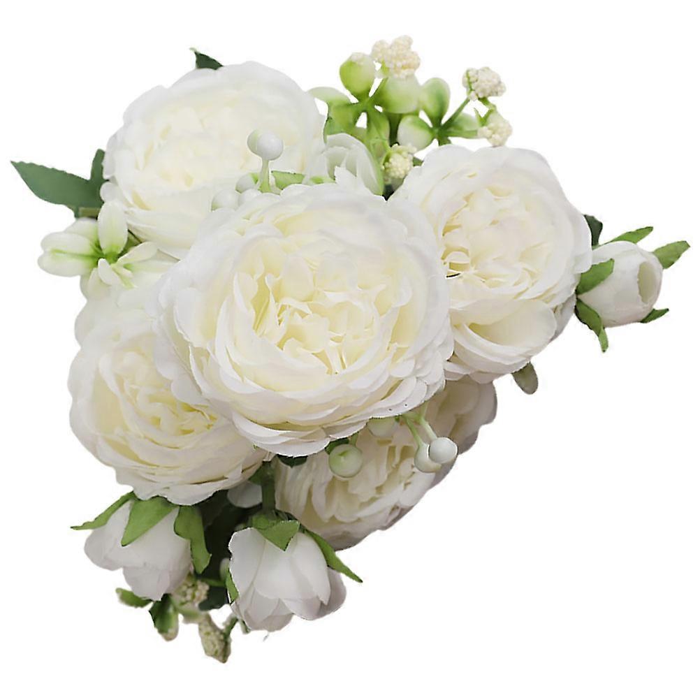 Lifelike Silk Rose Stem for Decoration White Color Essential for Wedding and Home 1 Pc