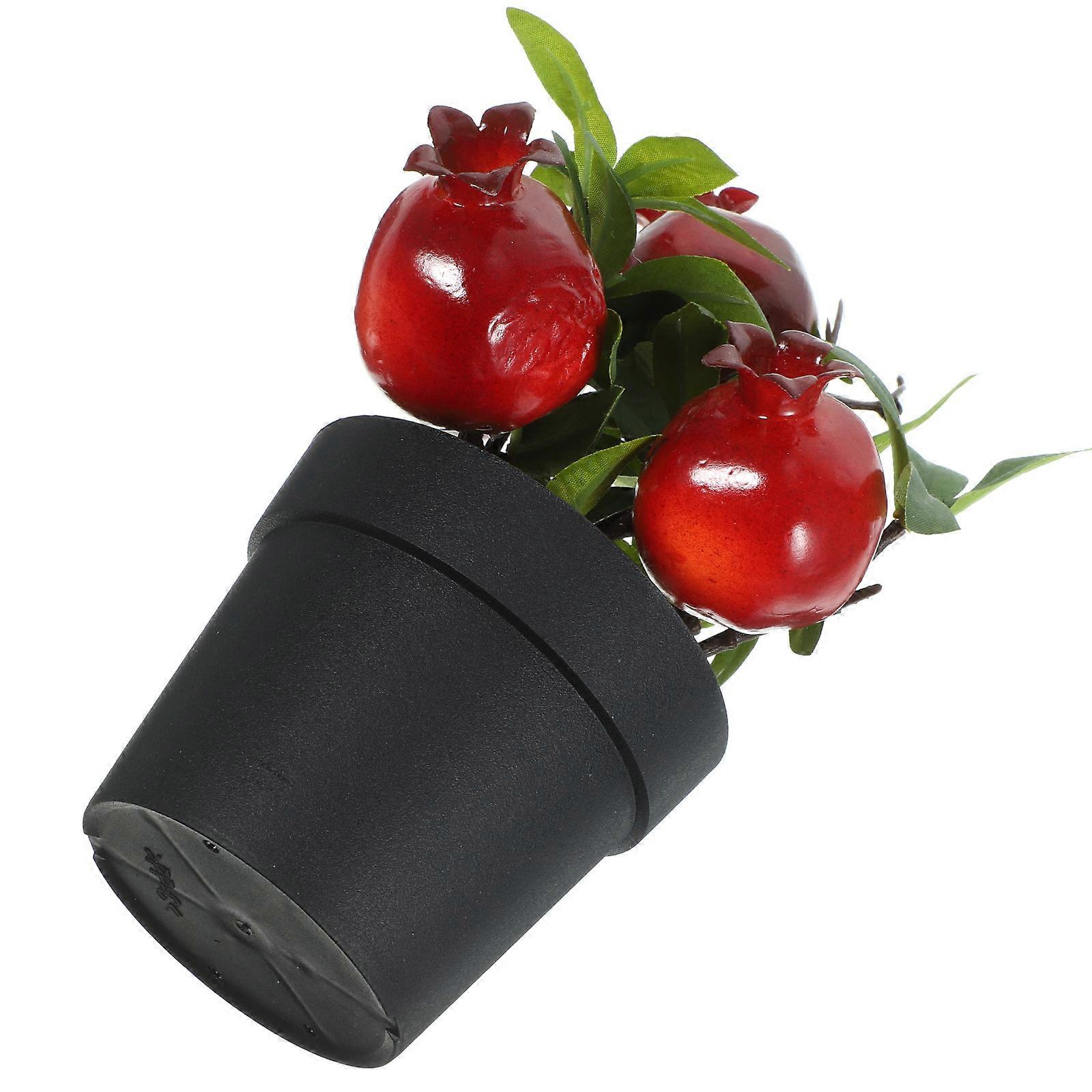 Artificial Plants Bonsai Decoration Simulated Pomegranate Adornment Indoor Multi Color 13*20cm Easy to Maintain 1Pcs