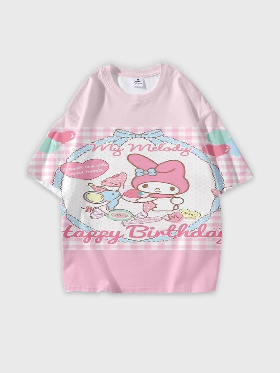 T-shirt round neck Pattern loose short sleeve JW1515