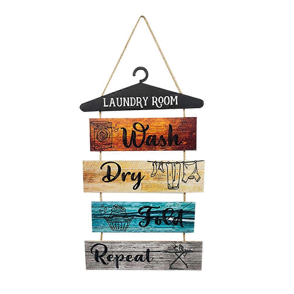 Rustic Farmhouse Laundry Sign Wooden Wall Decor for Home Adorn Printing Eye Catching Unique Wall Hanging Board for Laundry Rooms
