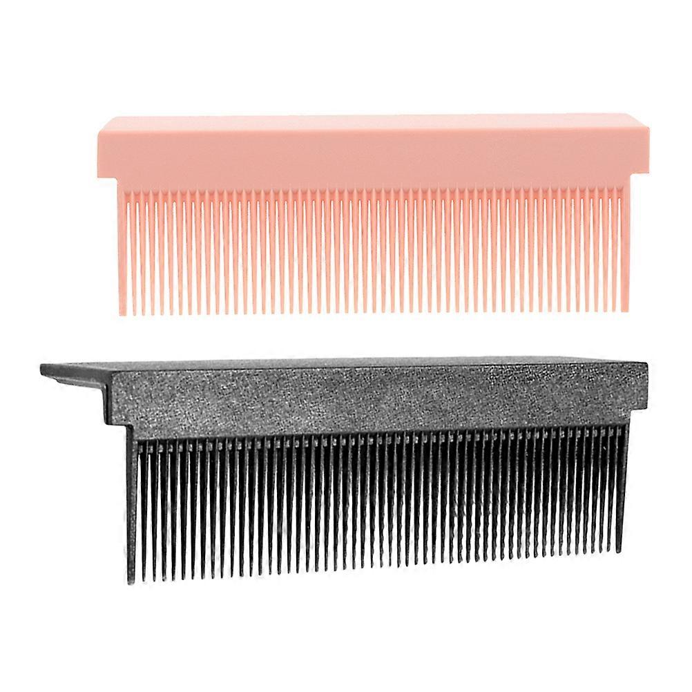 Comb Attachment for Straightener Simple Design Hair Tools for Salon Use 9.30X3.40X3.40CM Black Frizzy Hair Smoothing 2Pcs