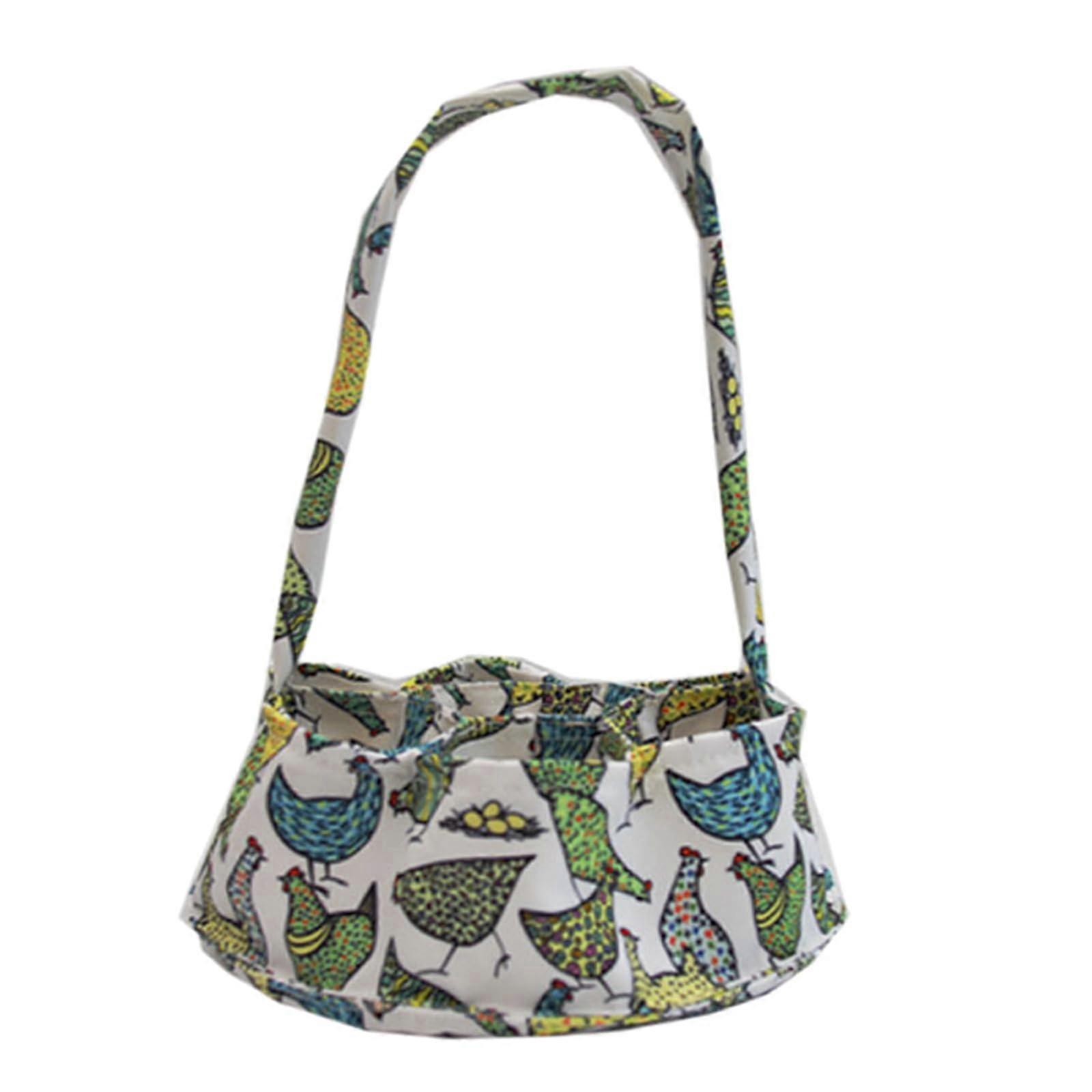 Egg Collection Bags Canvas Basket for Fresh Eggs with 7 Pockets Portable Egg Carrier for Farmhouse and Poultry