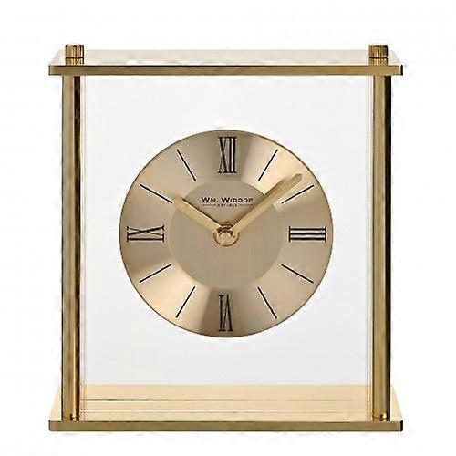 Wm. Widdop Gold Square Mantel Clock