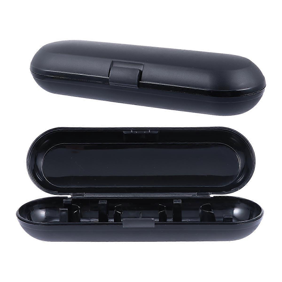 Portable Electric Toothbrush Case with Storage Box for Travel Made of Durable PP Material Black