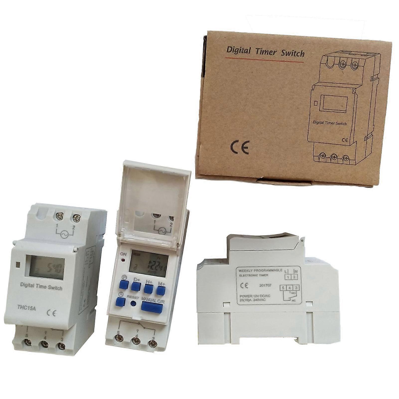 LCD Digital Timer Relay Programmable Microcomputer Digital Display Time Switch Relay 220V 16A