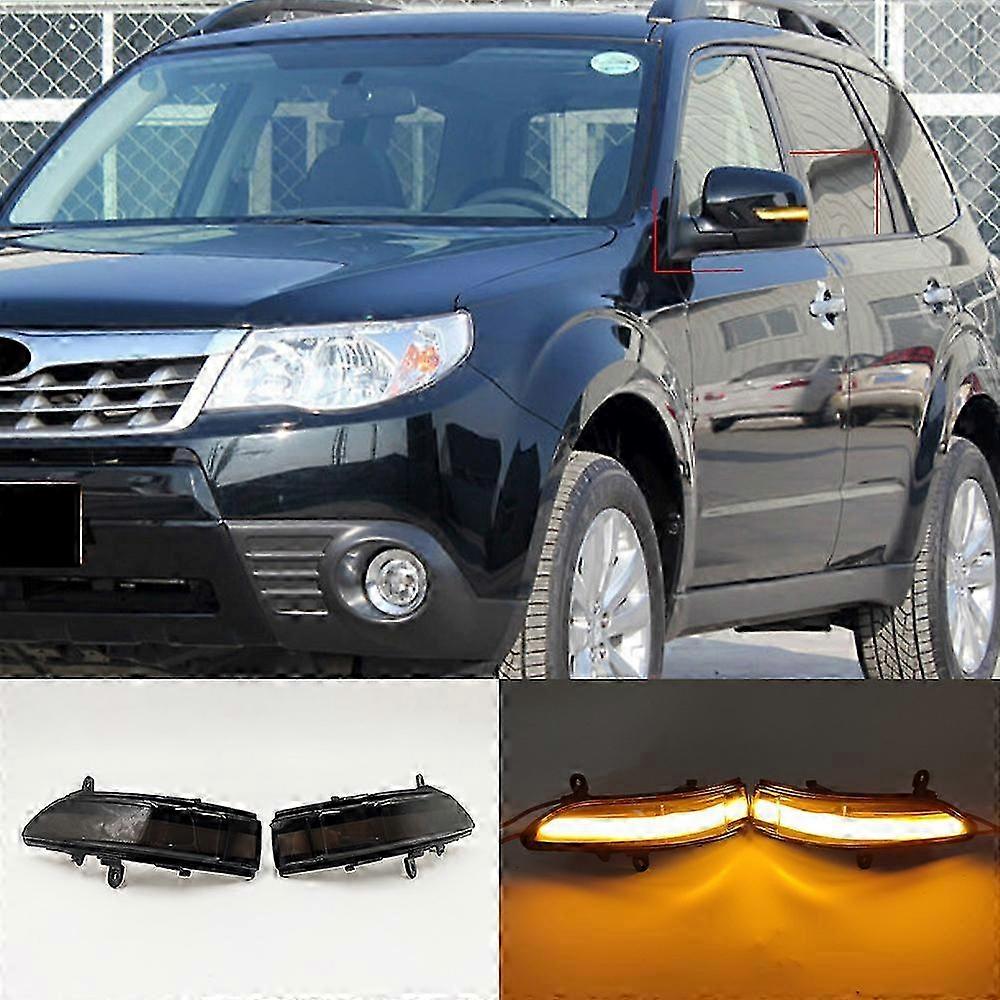 Rearview Mirror Turn Signal Water Light Compatible with Subaru Forester - Stylish Lippo Design for Enhanced Visibility
