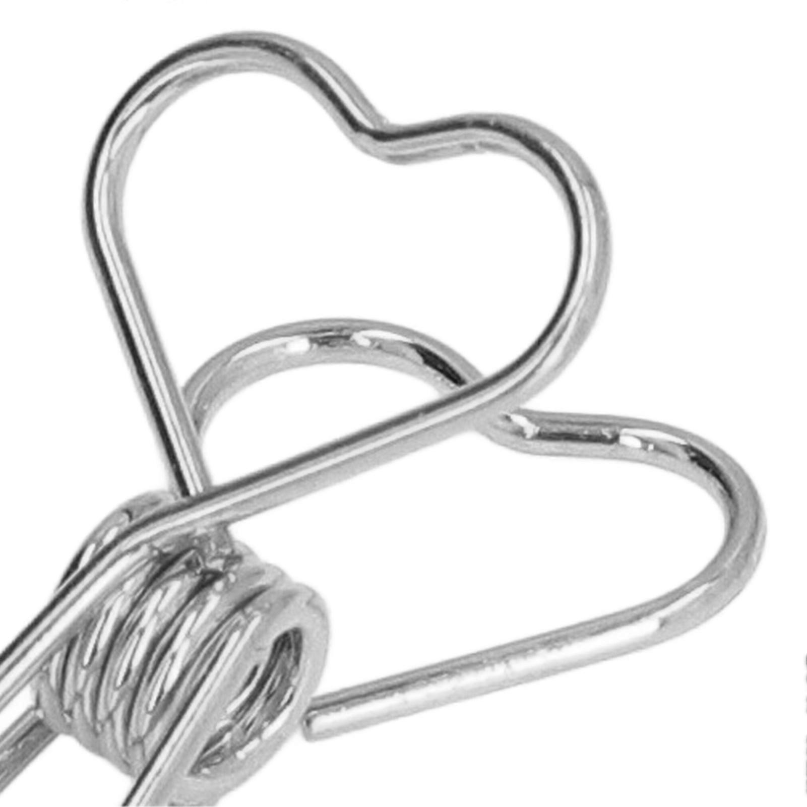 20pcs Paper Clips Elegant Style Durable Wearable Stable Reliable Small Compact Storage Tools for OfficeSilver