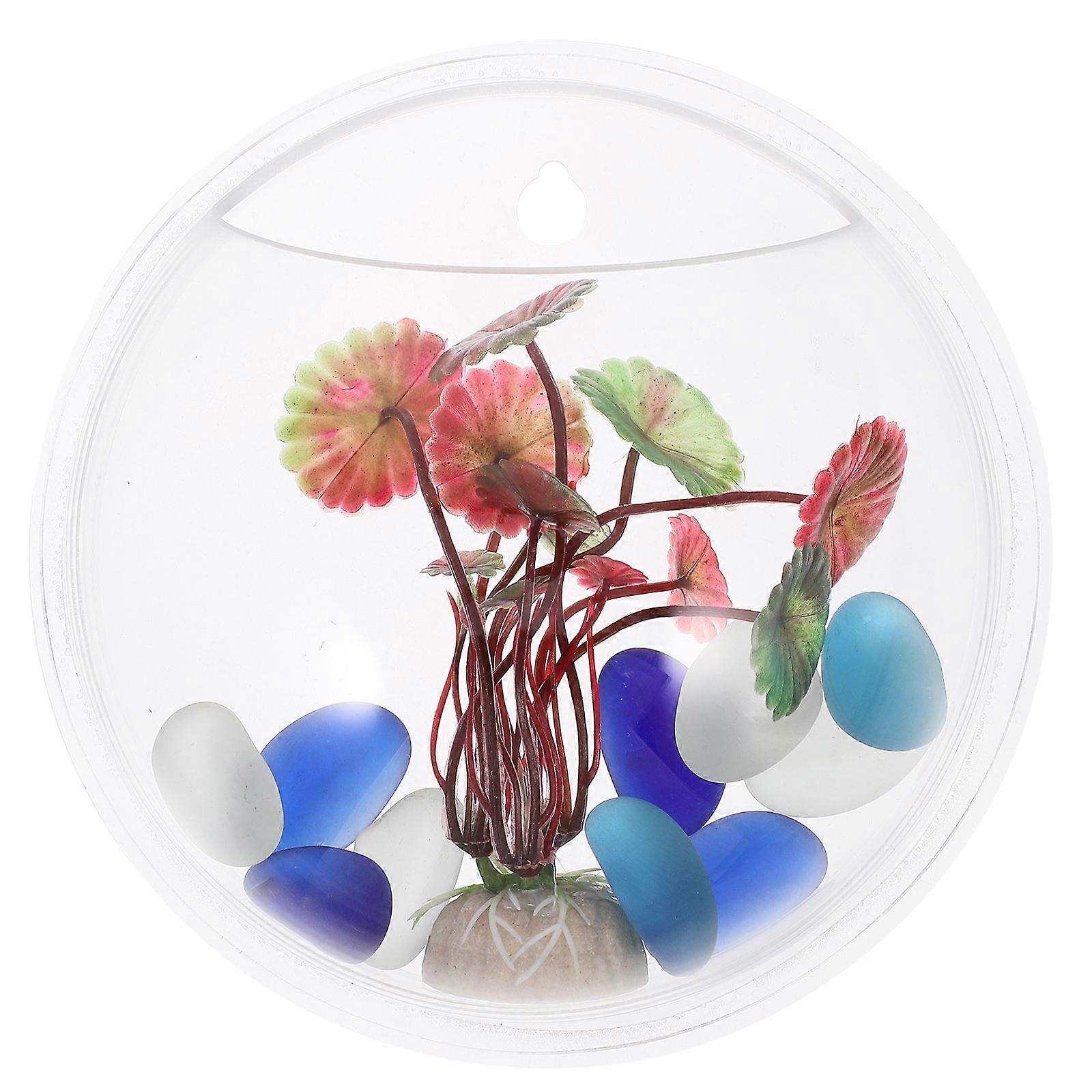 Wall Mounted Fish Tank for Home Decor Suitable for Fish Use 15cm Diameter