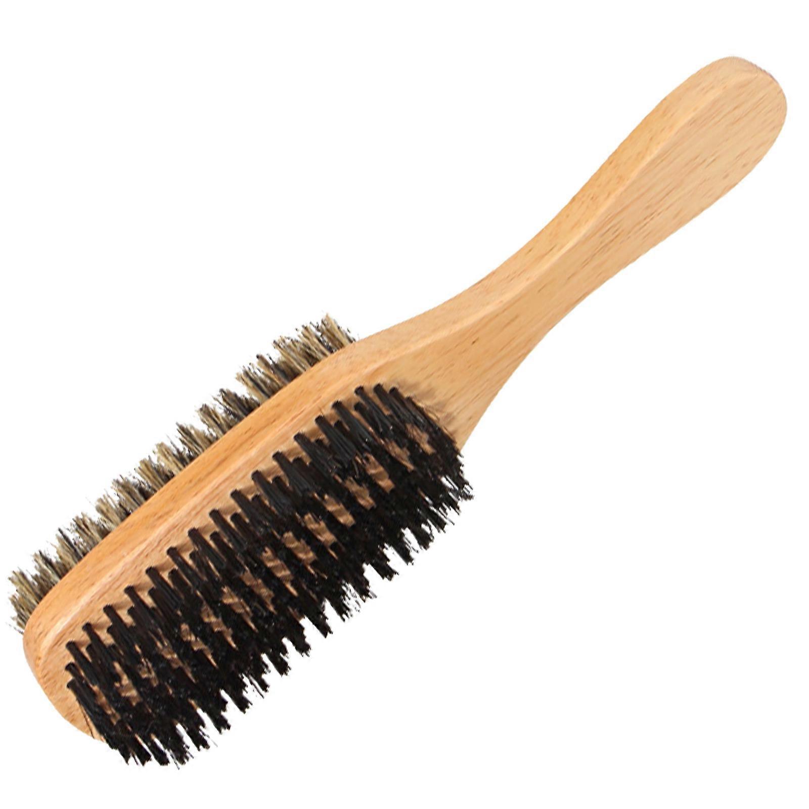 Retro Beard Brush with Supple Bristles for Men in Yellow Bristles and Nylon 1 Pc