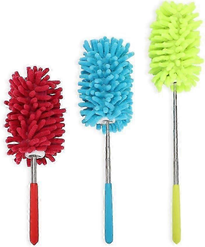 Extendable Microfiber Hand Dusters - 3-Piece Set for Easy Cleaning of Cars & Electronics