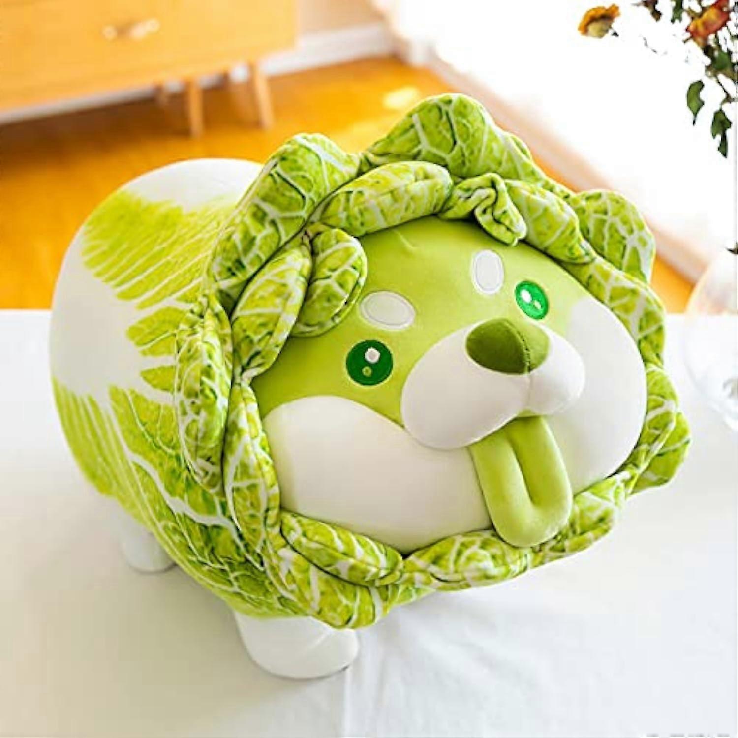 Cabbage Dog Plush Toy, 40 cm Cabbage Shiba Inu Stuffed Figure, Soft Toy Gift
