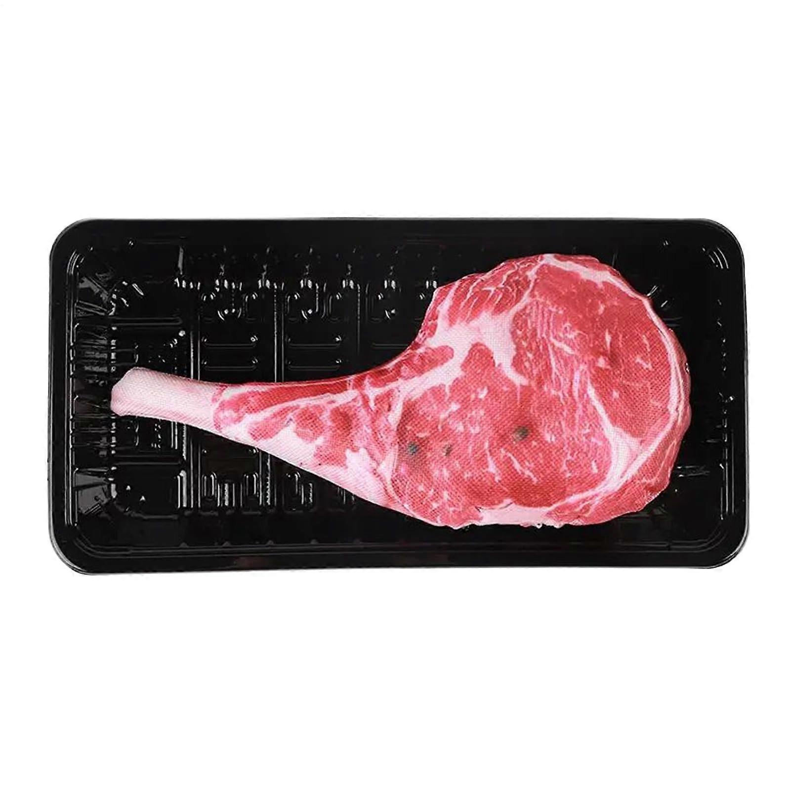 Squeaky Chew Toy for Dogs, Dog Teeth Cleaning Toy SteakShaped Squeaker Puppet