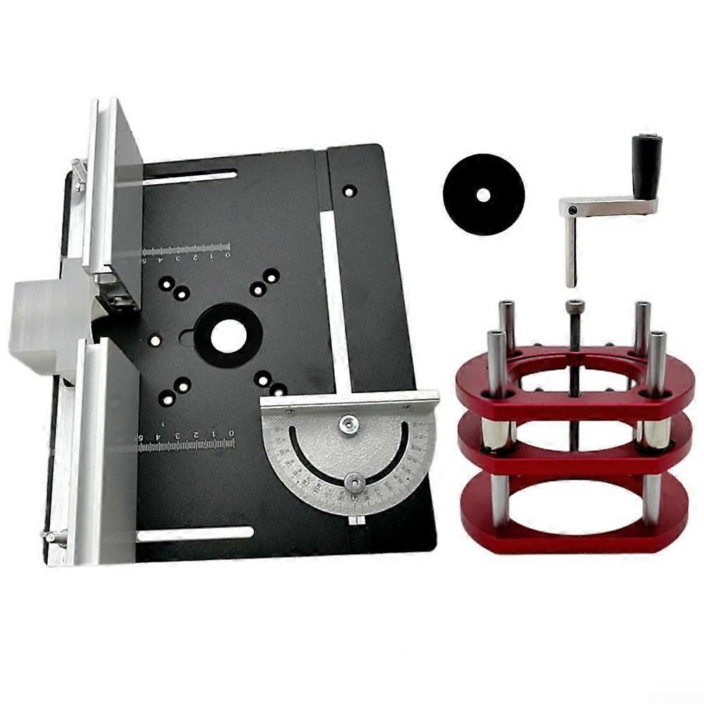 Efficiently cut soft metals and wood with the aluminum router table insert plate (Black)