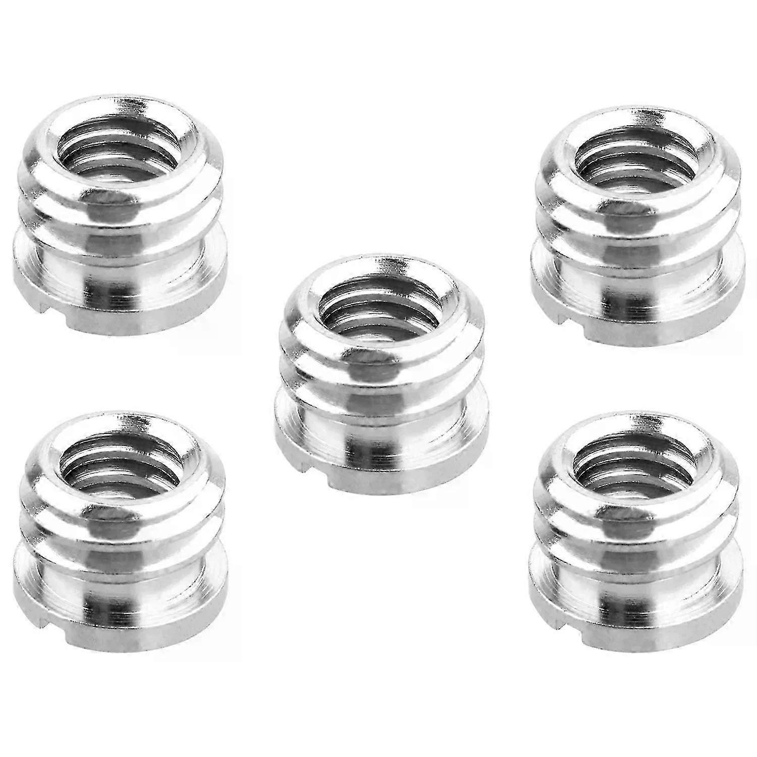5 Pack 1/4 inch to 3/8 inch Convert Screw Standard Adapter Reducer Bushing Converter Fit For  DSLR Camera Camcorder Tripod Monopod Ba