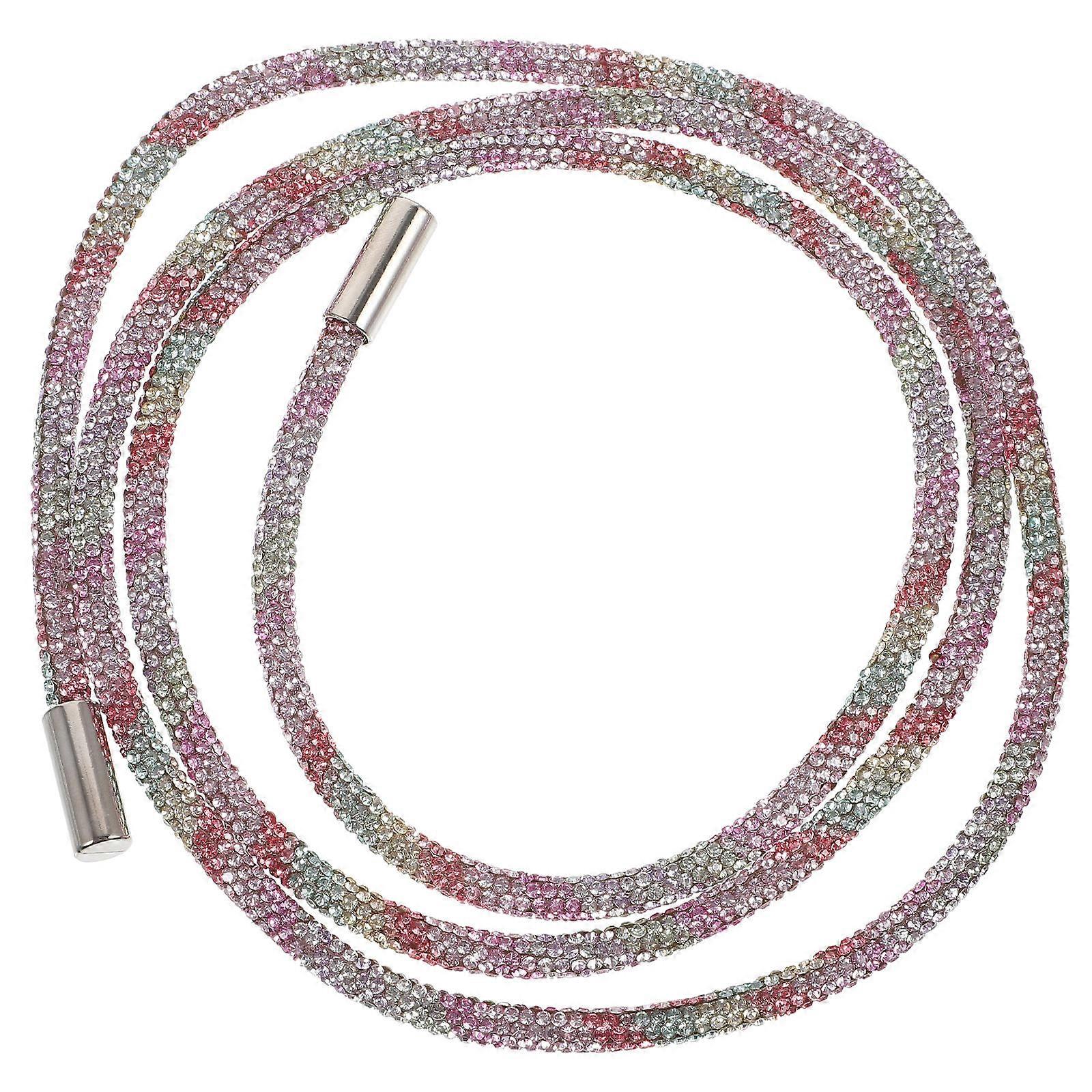 女性を作るためのグリッターラインストーンストリング装飾マルチカラー6mm幅トレンディなスタイリング1個
