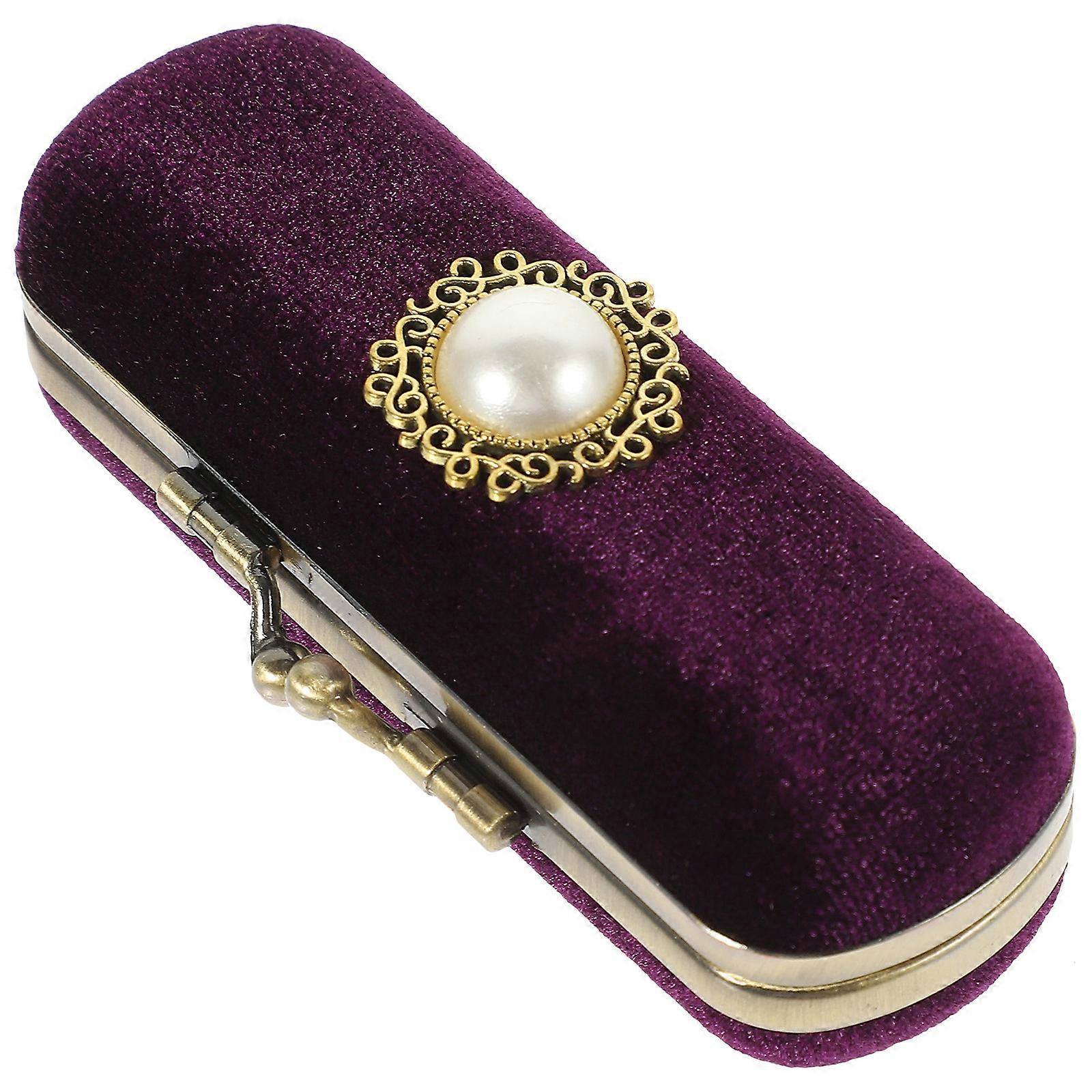 Lipstick Organizer with Retro Clamp Design for Cosmetics Storage, Perfect Gift, Holds One Lipstick