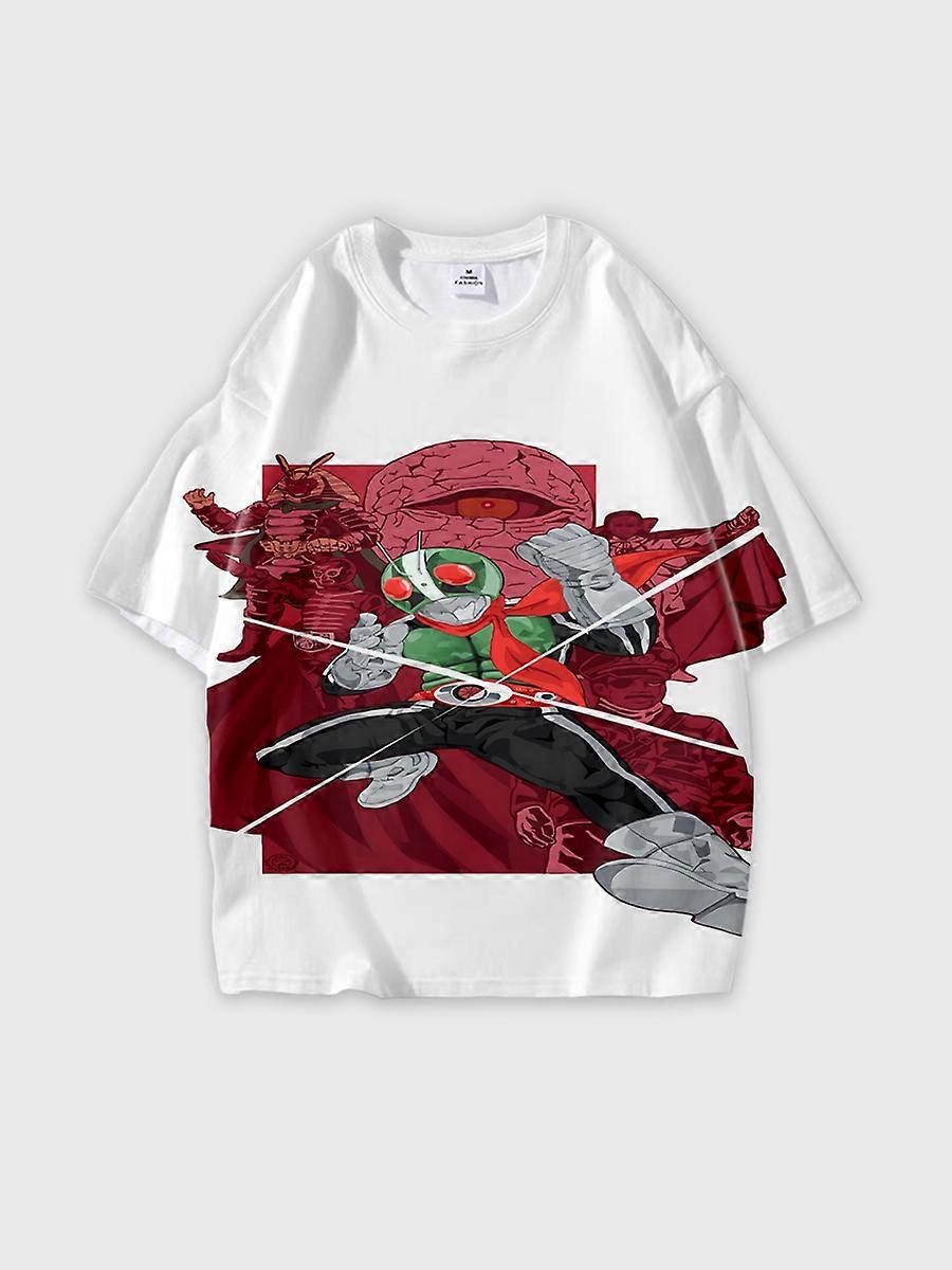 T-shirt round neck Role Pattern loose short sleeve I74