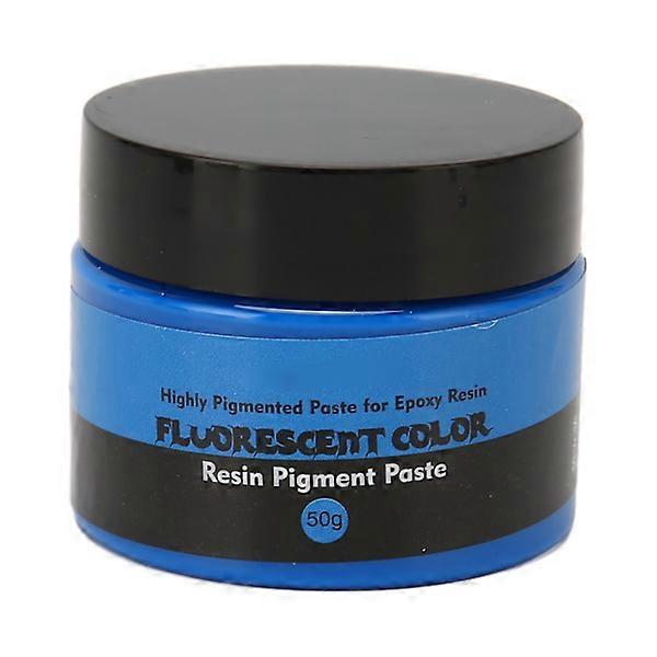 50g Epoxy Resin Pigment Fluorescent Color High Saturation Easy Use Liquid Resin Dye for Art Crafts DIY Making Fluorescent Blue