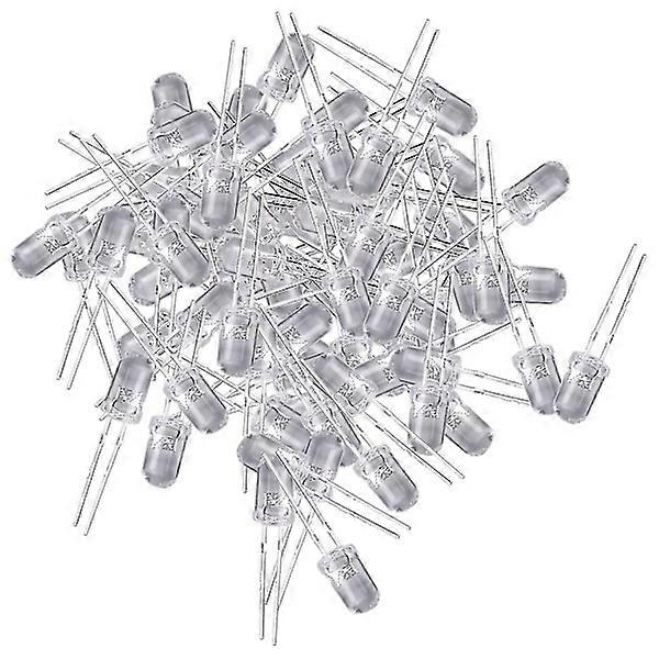 100pcs 5mm warm white LEDs, DC 3V 20mA