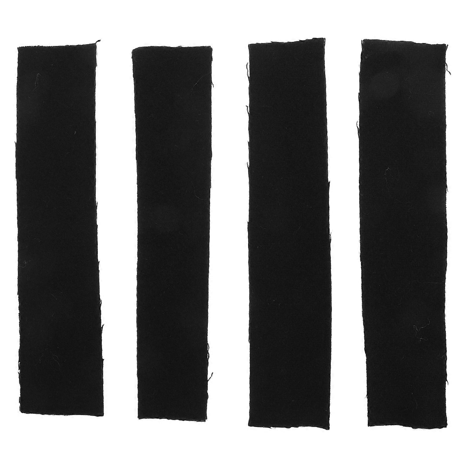 4pcs Erhu Noise Reduction Filter Pads, Acoustic Sound Mute Pads for Tone Enhancement and Interference Minimization, Black Wool Felt for Practice and