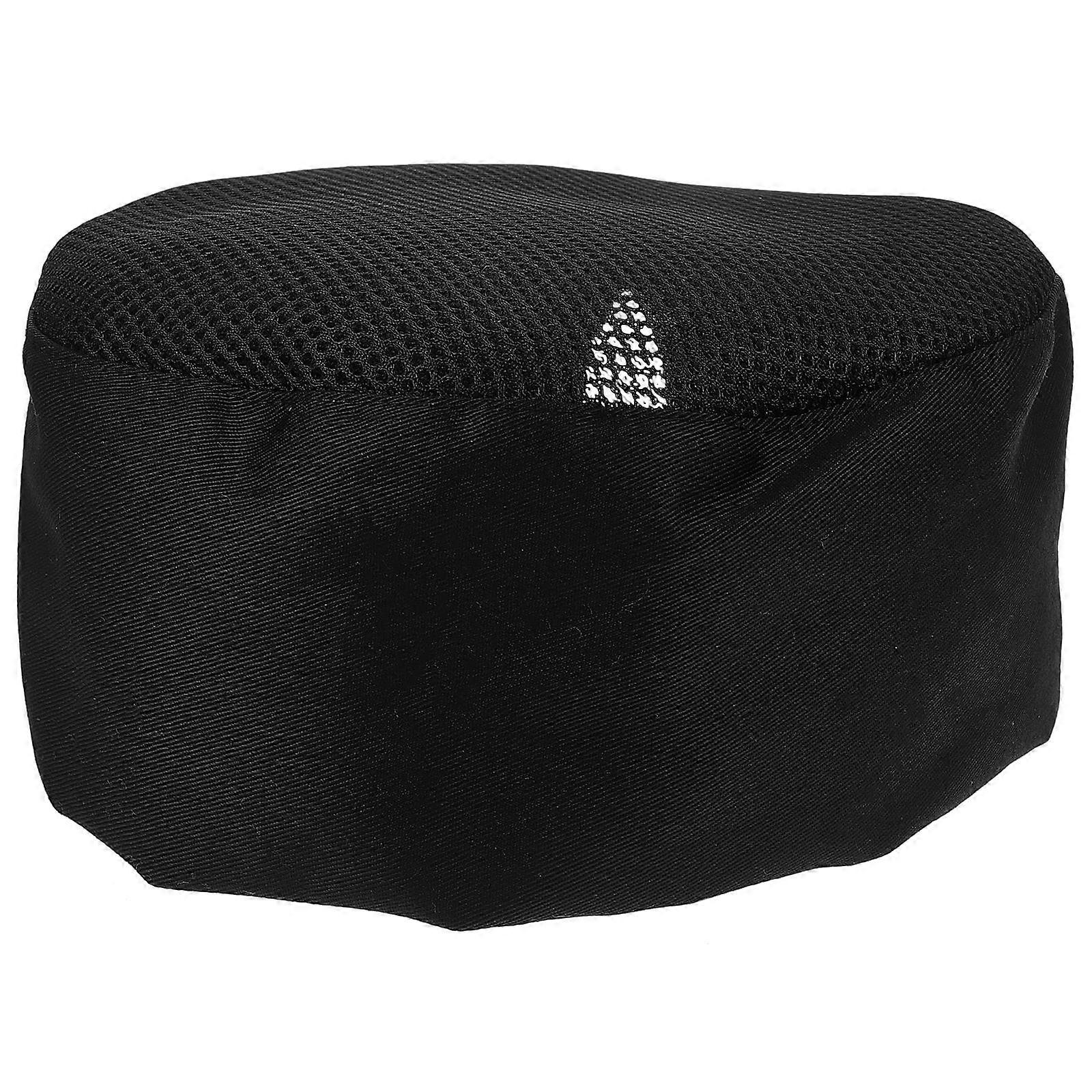 Black Cloth Chef Hat for Hair Drying in Kitchen or Restaurant Simple Style Comfortable and Durable
