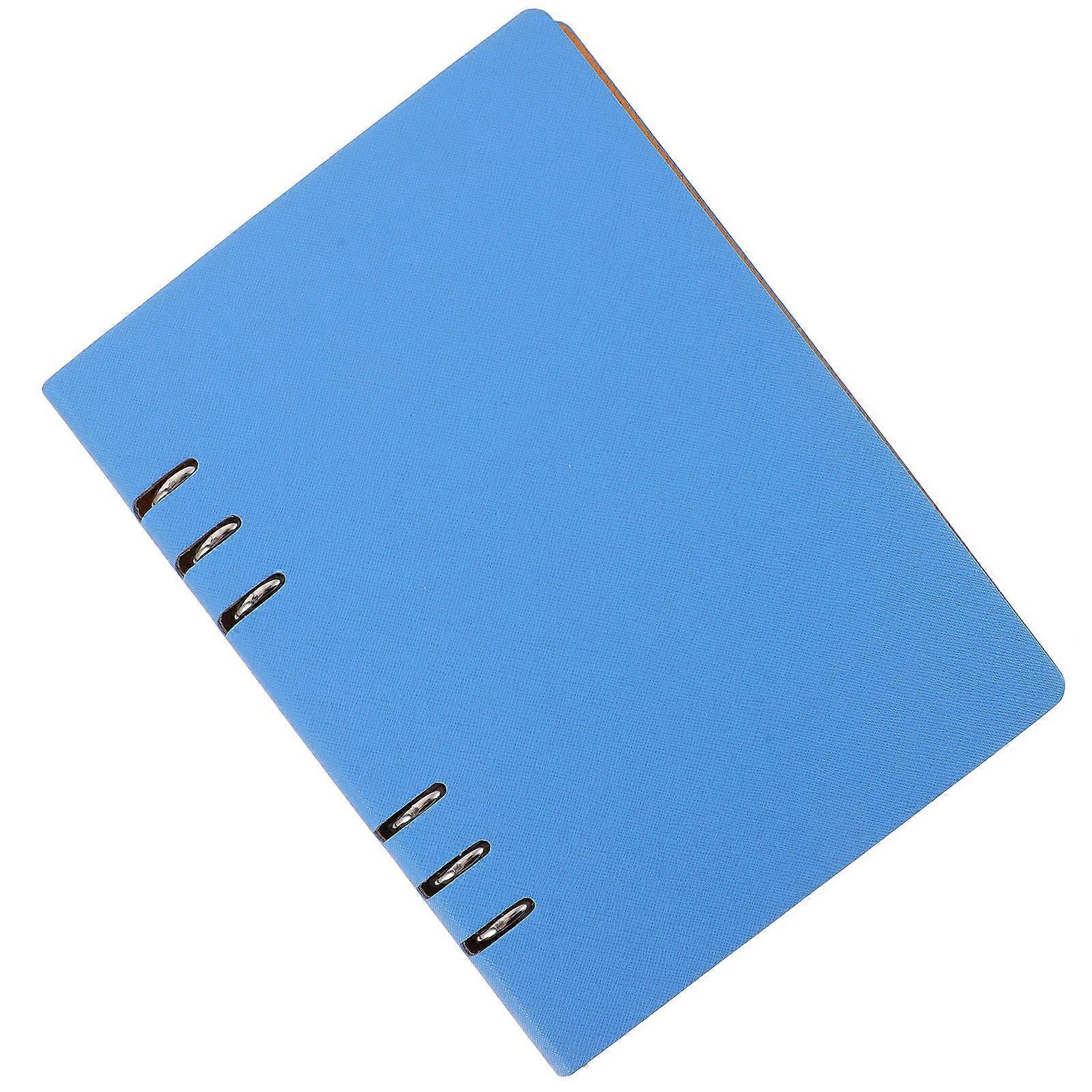 Skyblue PU Journal Notepad for Writing with Refillable Pages and Ring Binder Design Large Capacity