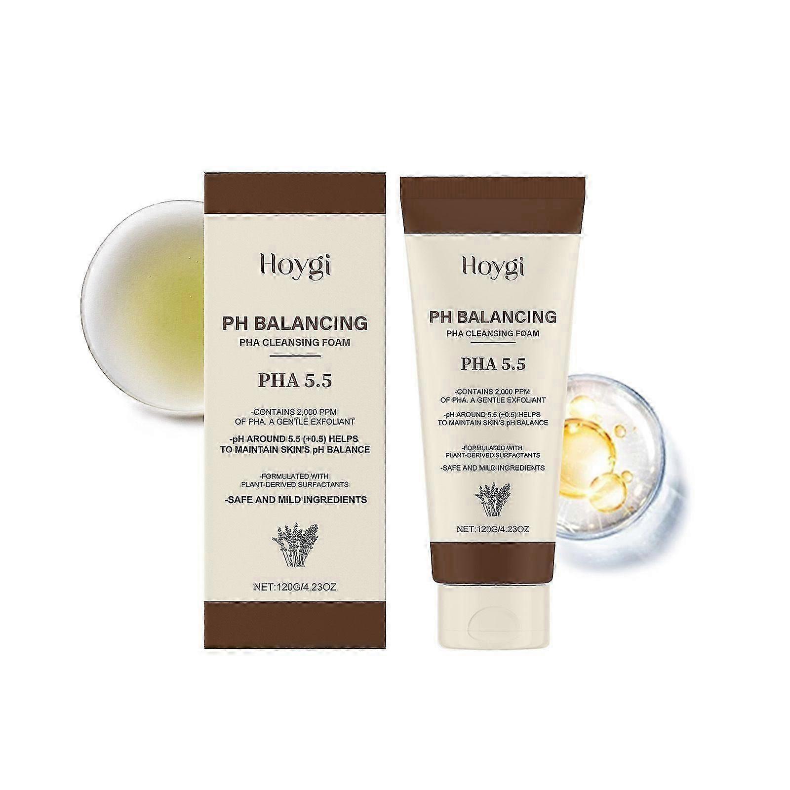 PH Balancing PHA Cleansing Foam-pH Balancing&Hydrating Face Wash, Gentle Cleanser for All, Sensitive Skin