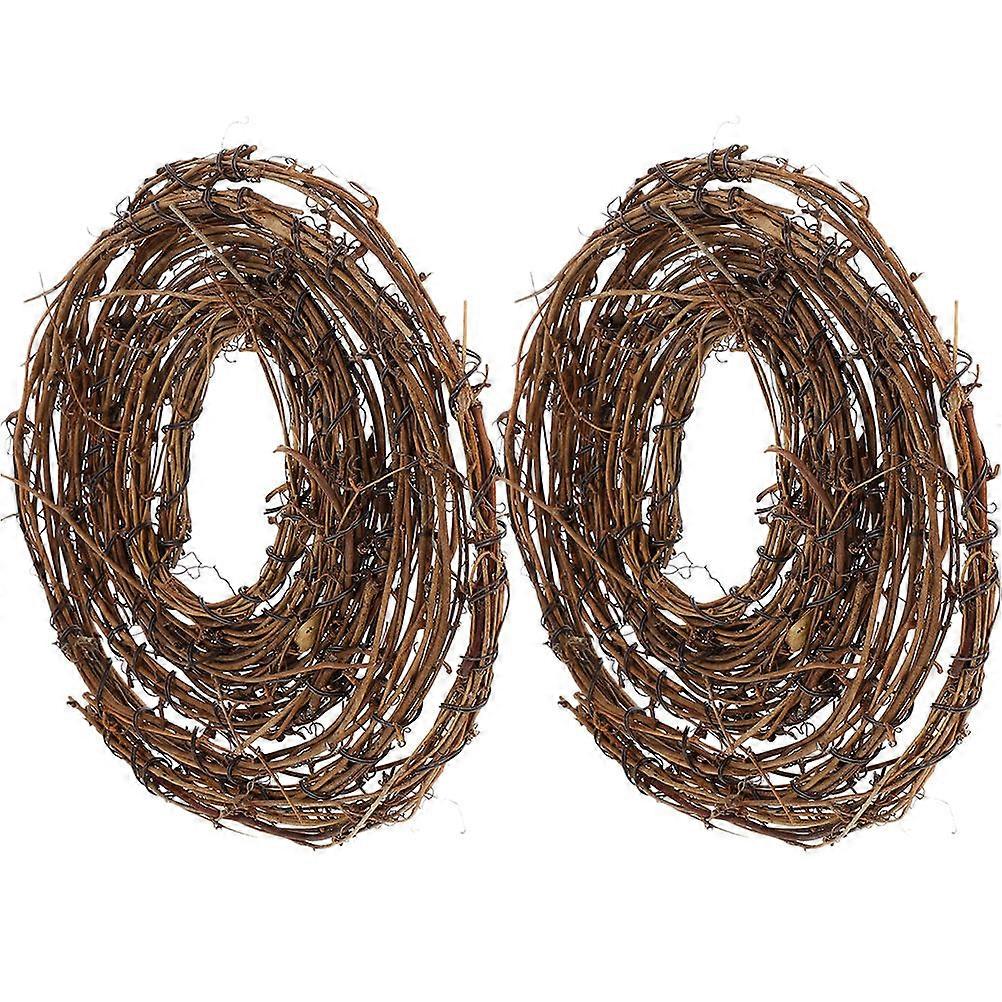 Natural Rattan Garland Decoration For Christmas Tree And Home Use In Light Brown Color With Elegant Design And 2Set Quantity