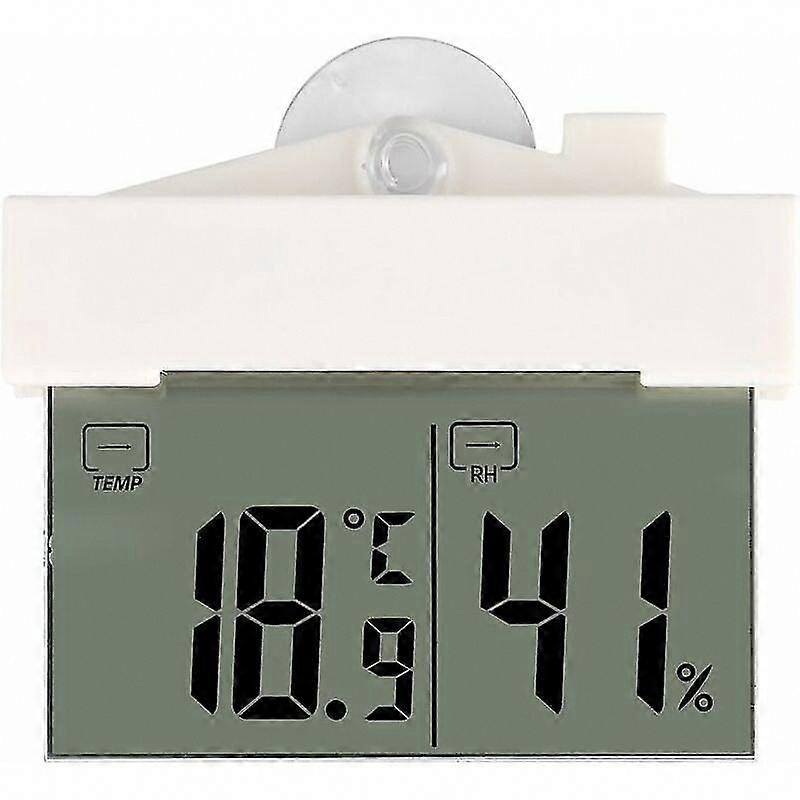 Digital Humidity Meter with Suction Cup, Indoor Thermometer Hygrometer, C/F Switch, Min/Max Records, LCD Display