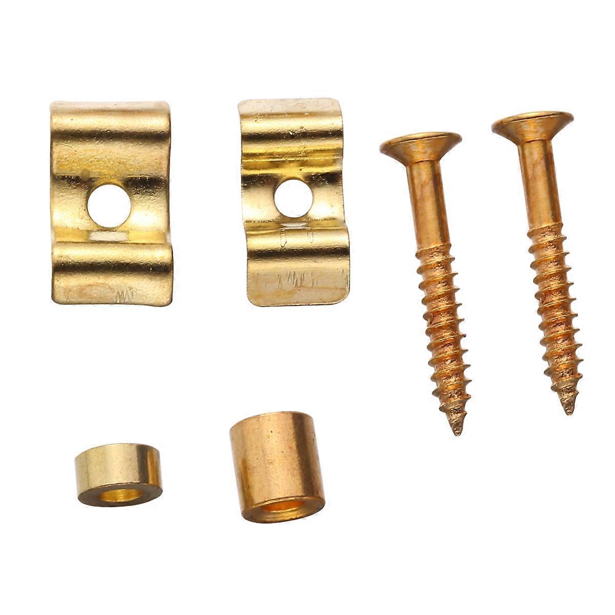 Electric Guitar Accessories String Retainer Stable String Buckle For Guitar Playing 0.6x0.4x0.02 Inch Metal Reduce String Wear 3 Sets Pack