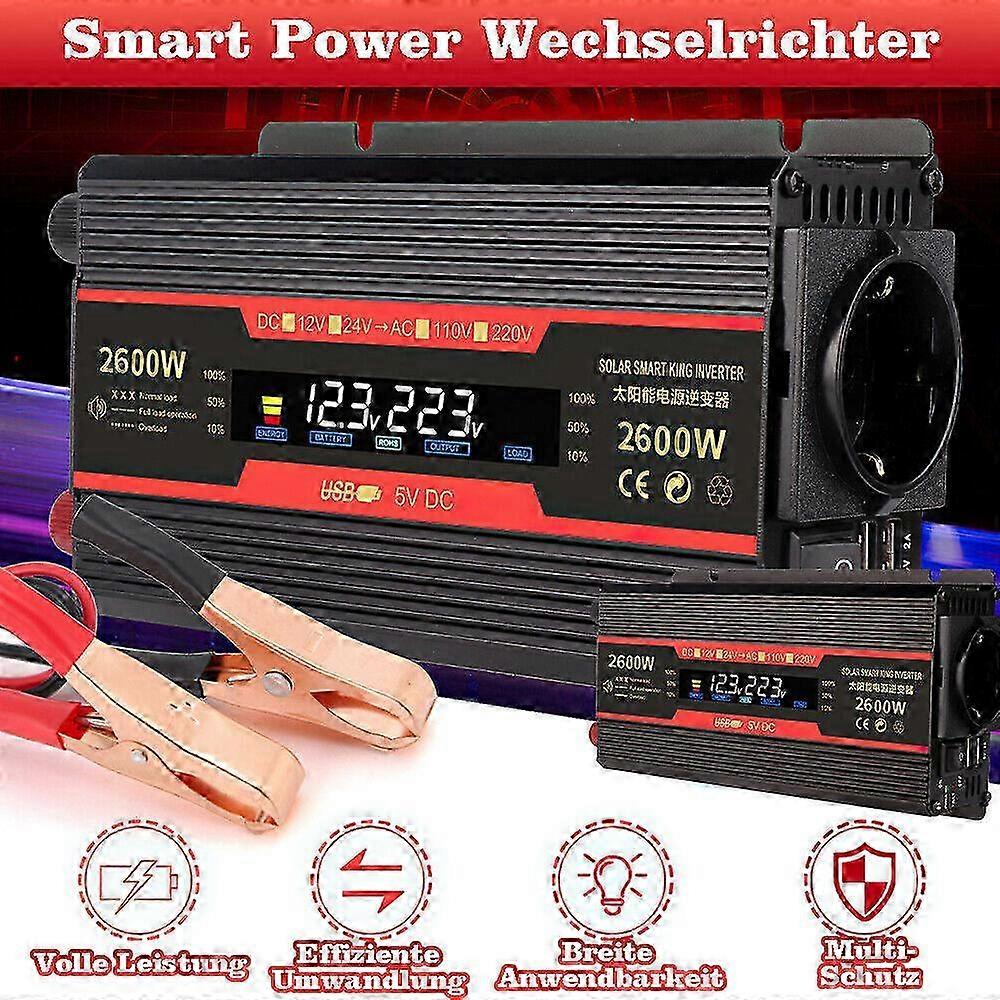 25-26 LCD Display Full Bridge Car Inverter,Car Power Voltage Inverter Converter Transf, New