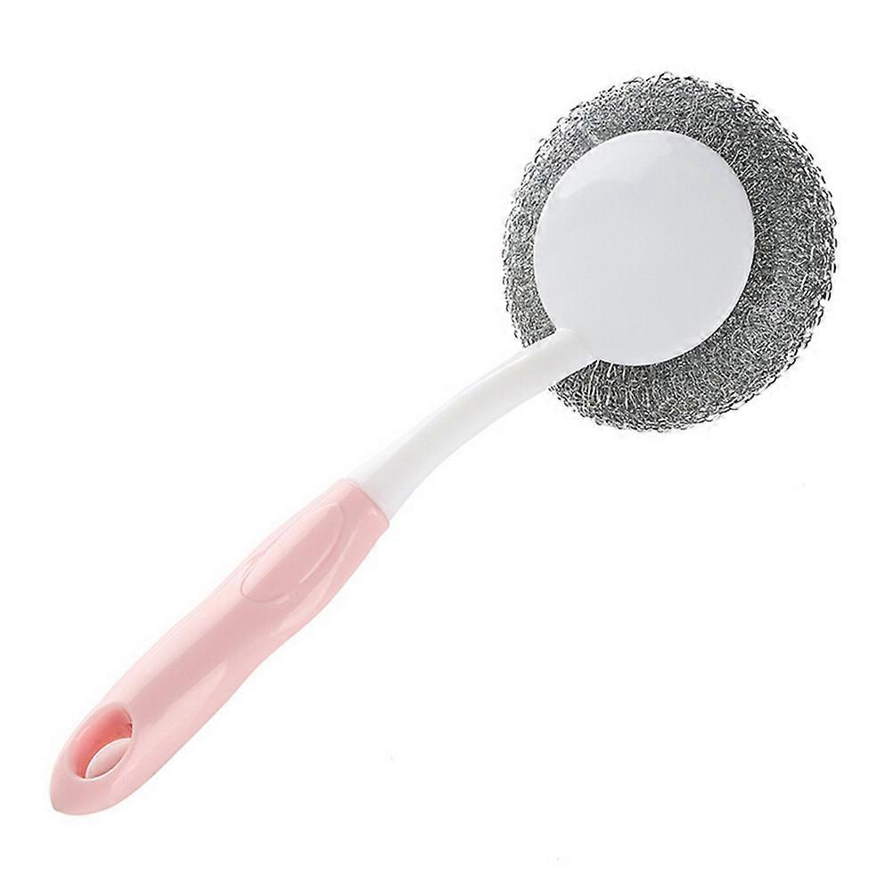 Practical Kitchen Cleaning Brush with Stainless Steel Wire for Pot Cleaning Ergonomic Design with Hanging Hole Assorted Color
