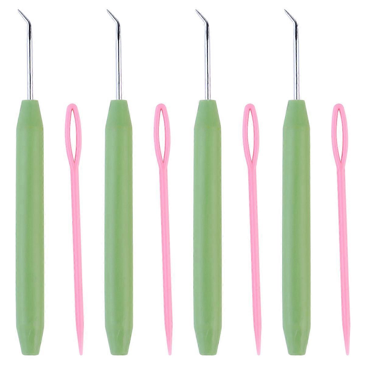 For Loom Knitting Knitting Loom Hook Tool Craft Lovers Stainless Steel Hook 4 Sets