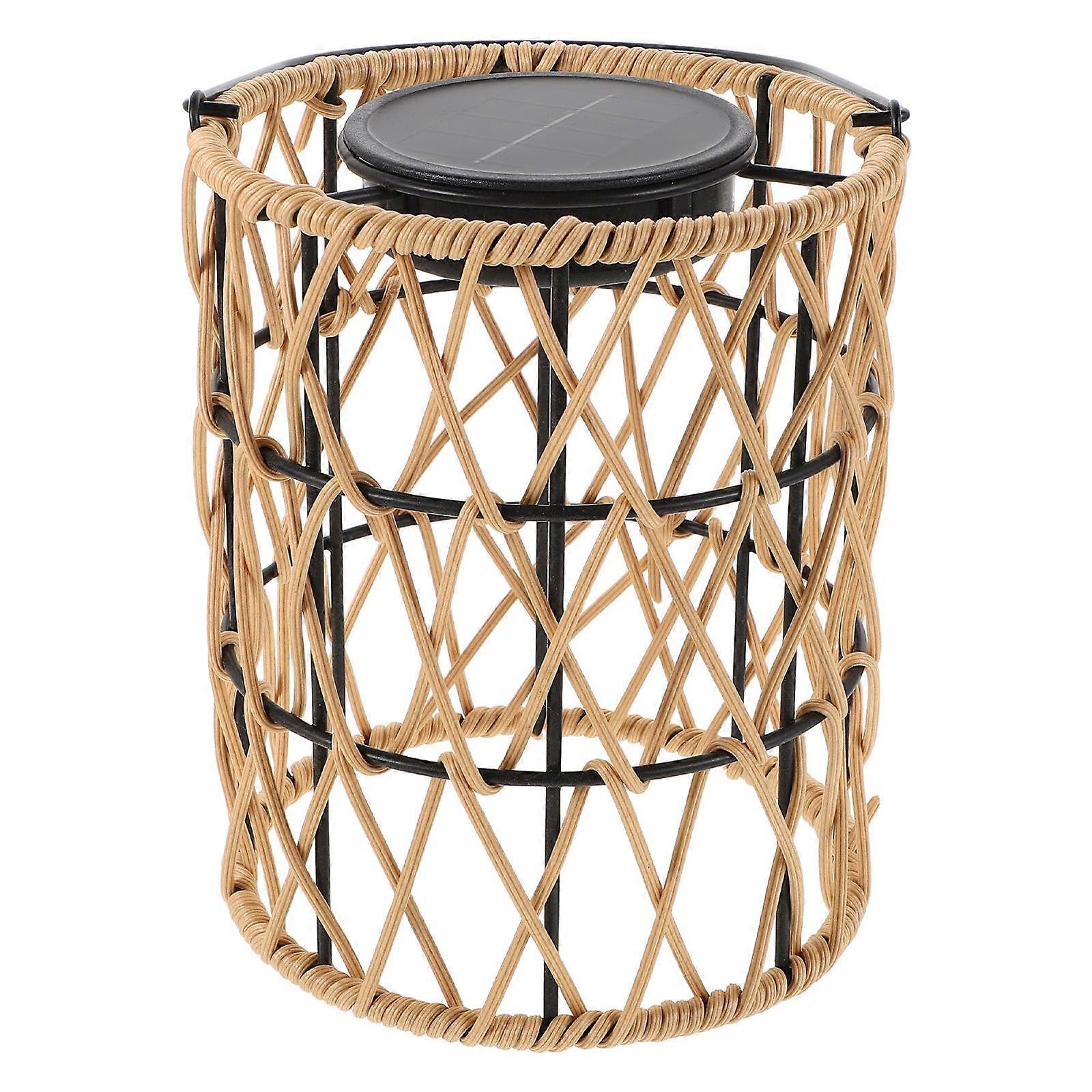 Conception suspendue tissée décorative à lumière solaire pour une utilisation en extérieur dans le jardin avec poignée ronde 1Set