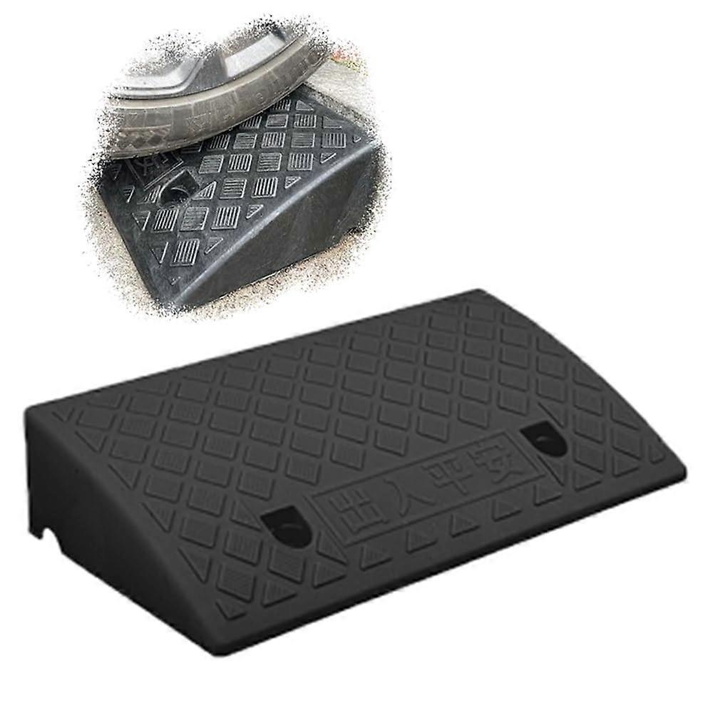 NonSlip Threshold Ramp, Plastic Kerb Ramp, 813 cm, Black (49x27x9 cm)