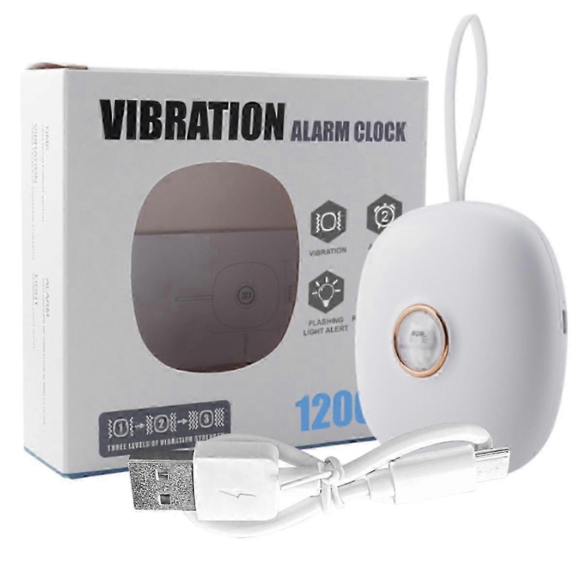 USB rechargeable vibrating alarm clock for deaf users