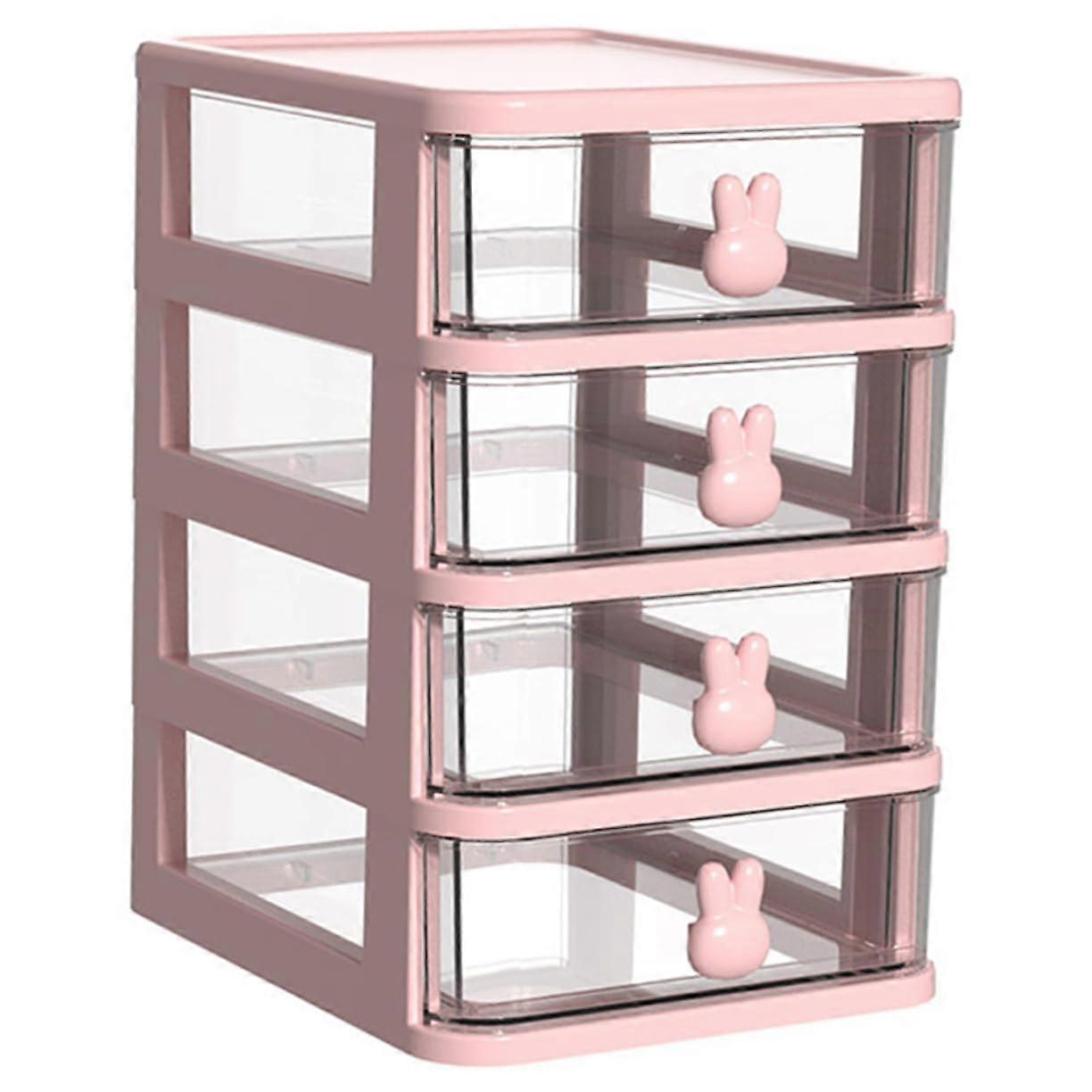 Drawer Storage Box Desk Storage Boxes Desktop Storage Drawers Office Storage Organiser with Drawers Storage with Drawers Plastic Pink