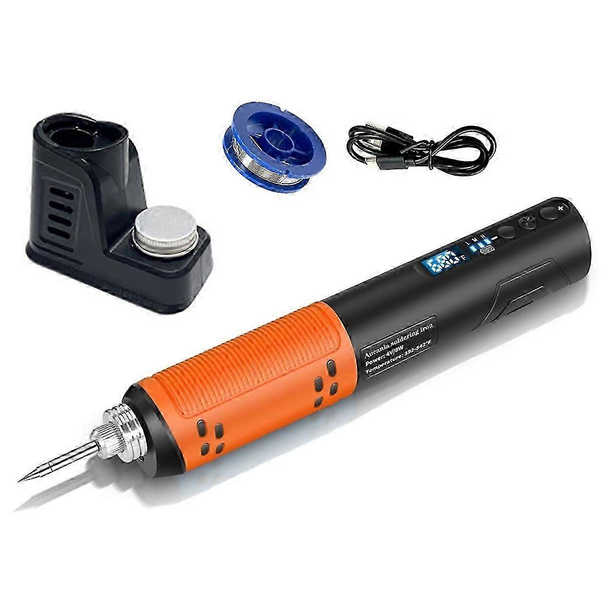 Portable USB Cordless Electric Soldering Iron Orange