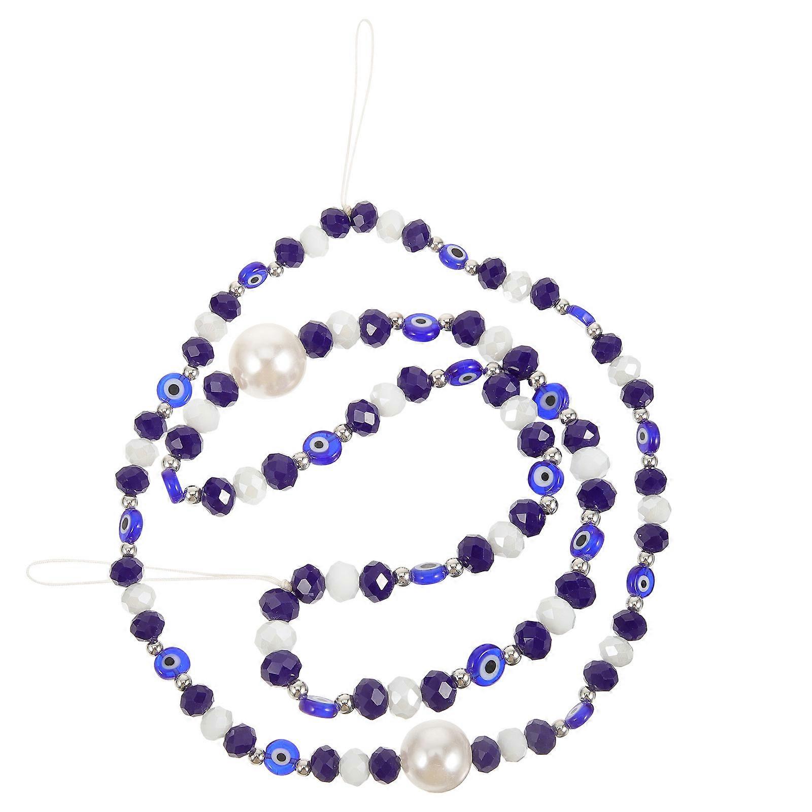 2pcs Evil Eye Beaded Cell Phone Strap Wrist Lanyard for Women – Decorative Wristlet for Phones, Cameras, Travel, and Daily Use