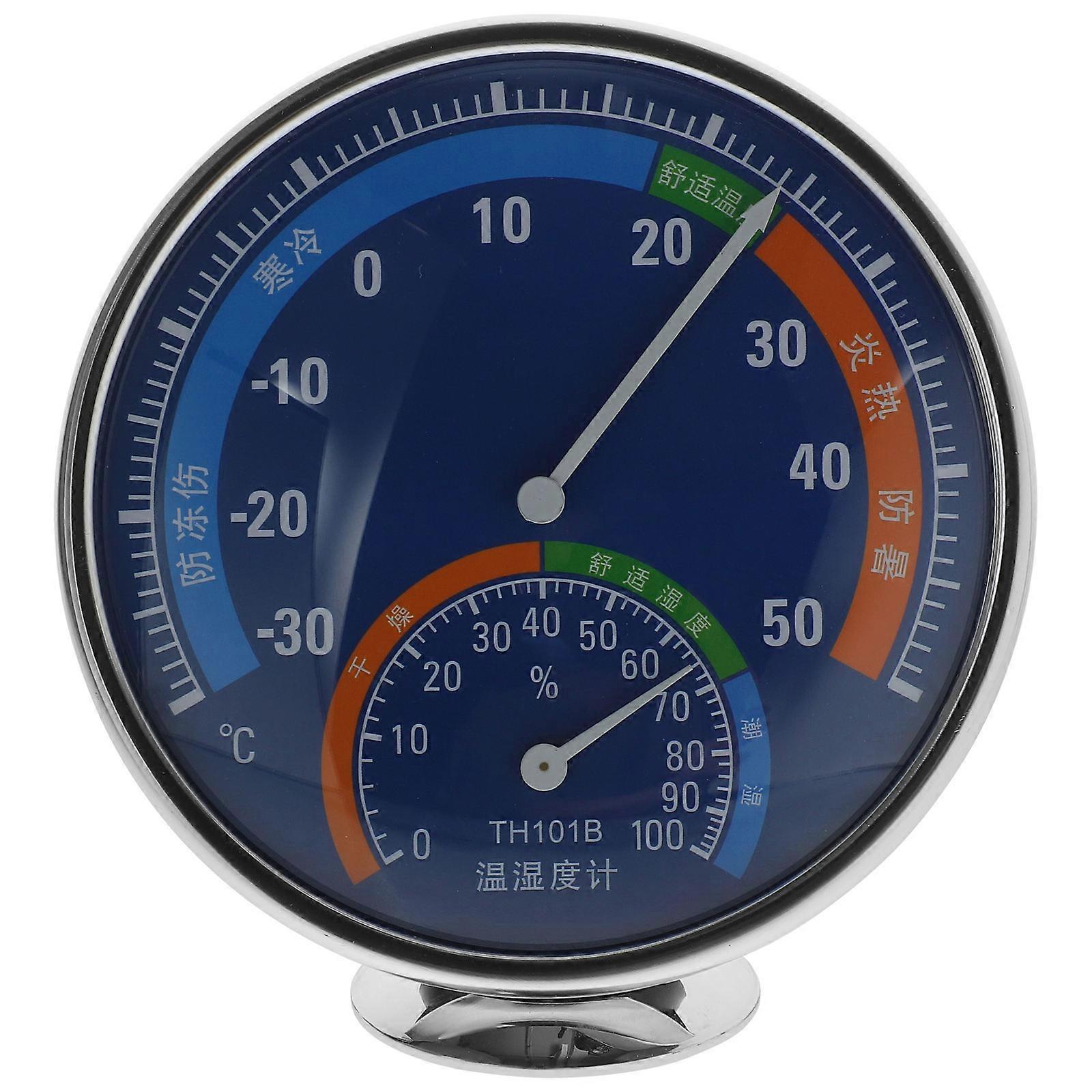 Indoor and Hygrometer for Home Use Blue ABS Material No Battery Required Portable and Durable 7.87x1.97 Inches