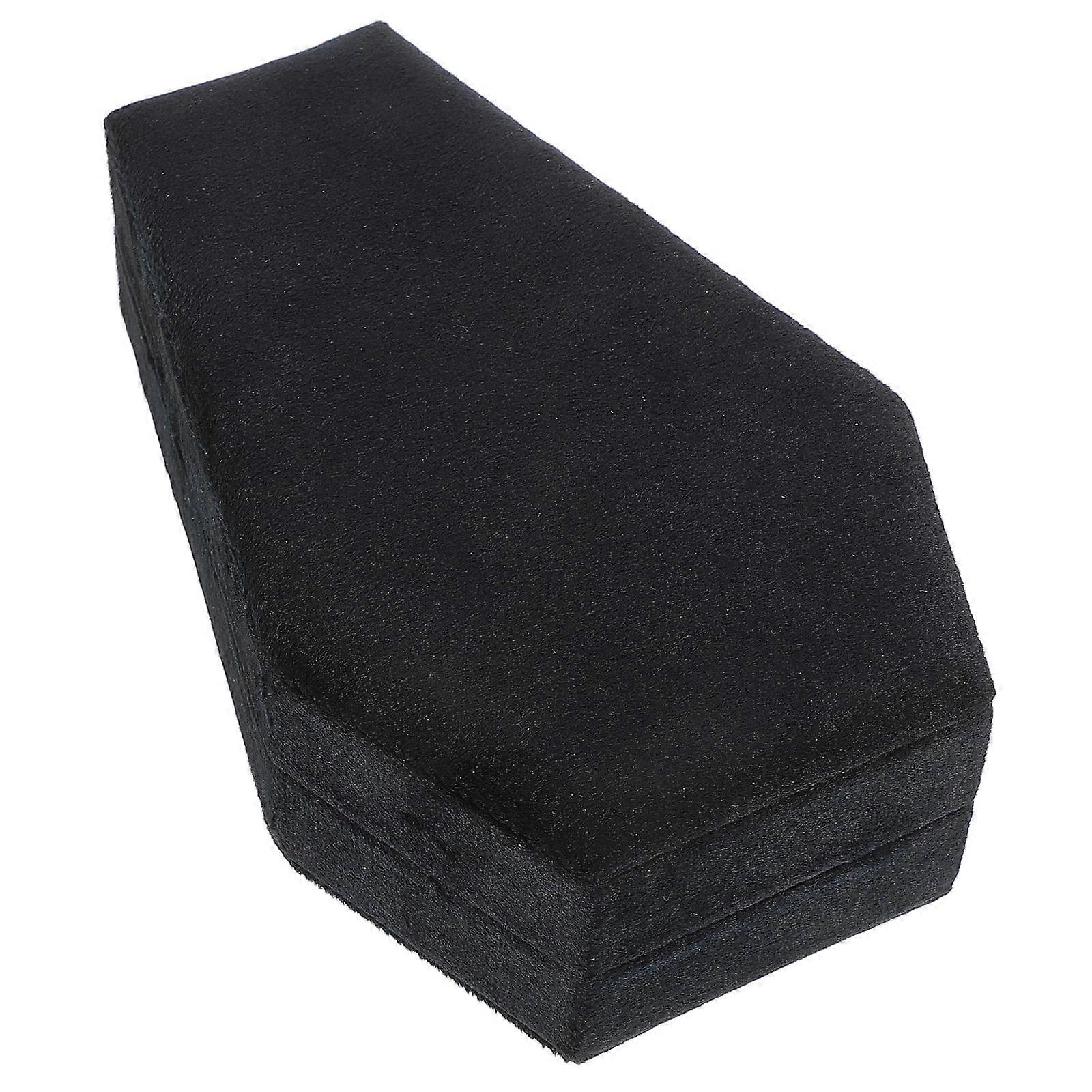 Jewelry Organizer Coffin Shaped Ring Box Portable Jewelry Storage Display Box For Home Use 17.00X10.00X5.00CM Velvet Material 1Pcs
