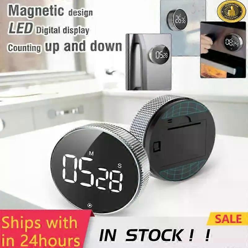 2022 Self Adjustable Rotary Magnetic Timer Suction Led Mute Timer Timer Kitchen Countdown Beauty Motion Reminder Kitchen Tools