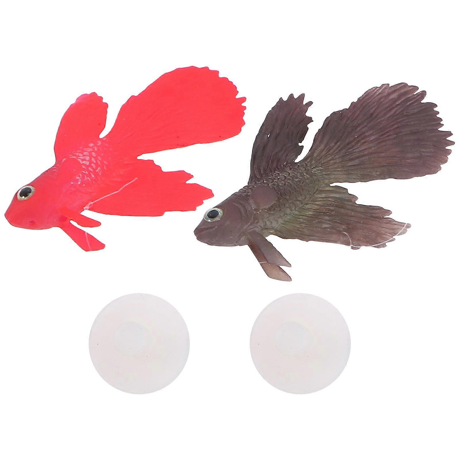Artificial Fish Tank Decor Realistic Style 8X5.2Cm Decorative Ornament For Aquarium Owners 2Set