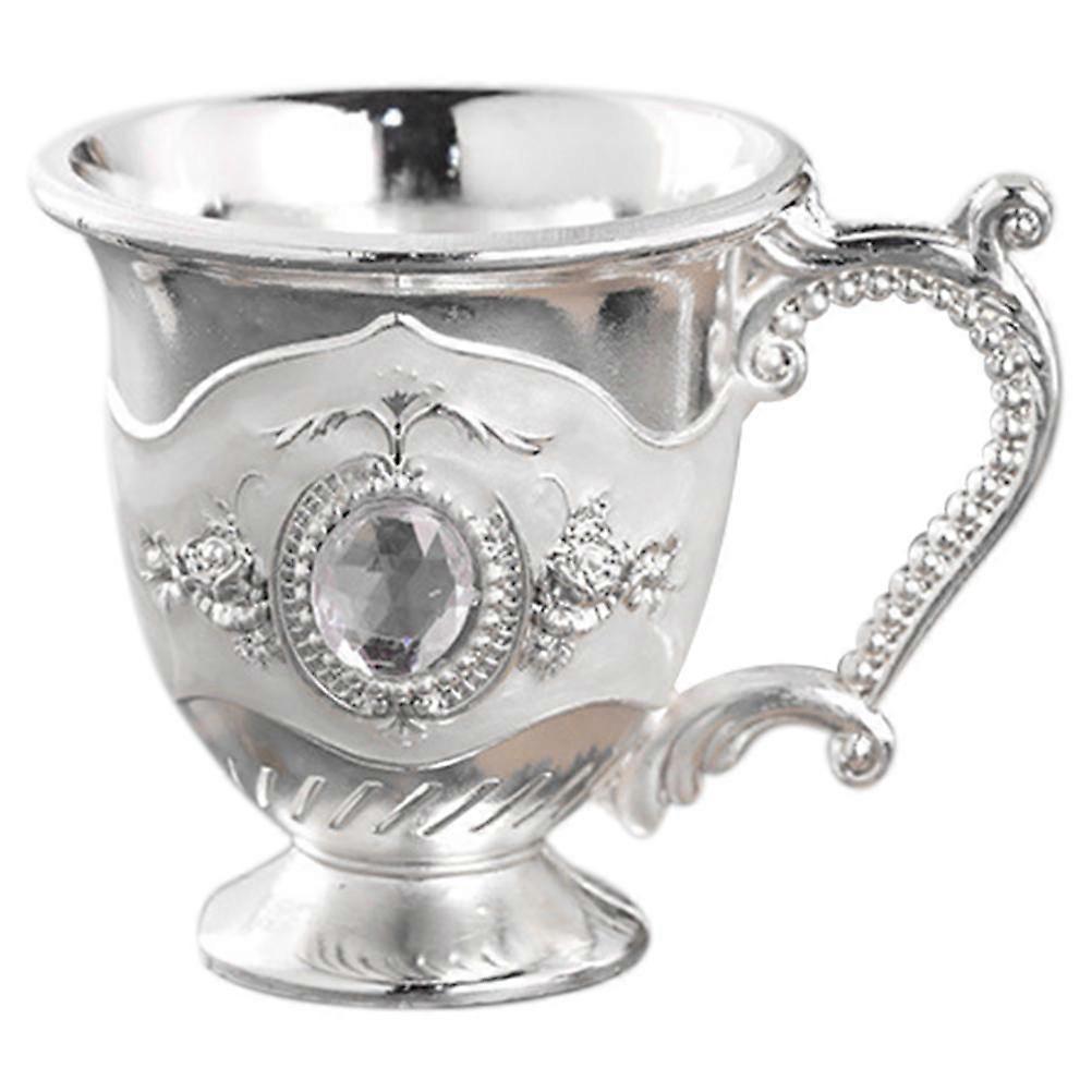 Shiny Decorative Goblet For Wine And Beverages Adults Use In Elegant Silver 1Pack