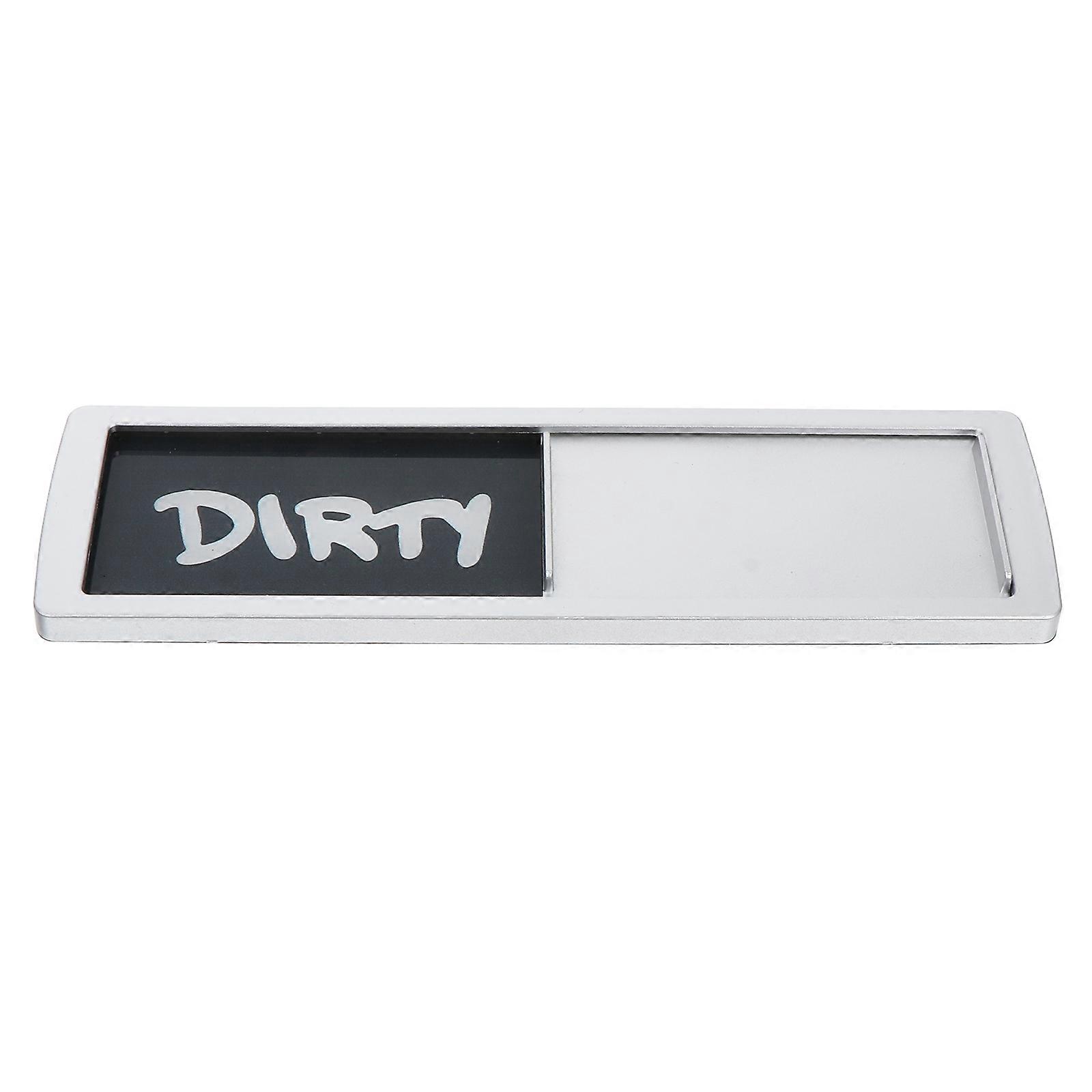 Clean Dirty Dishwasher Sign Made Of ABS For Home Use And Refrigerator Indication In Silver Color 1Pcs