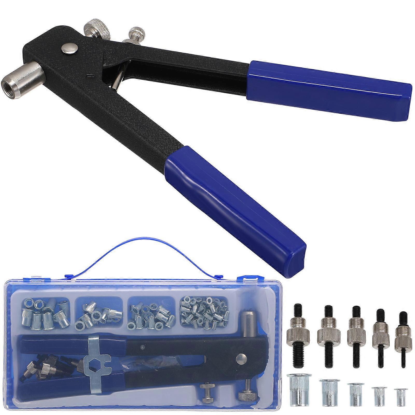 Hand Riveter Kit Carbon Steel Rivet Setting Tool For Industrial Use 1 Set