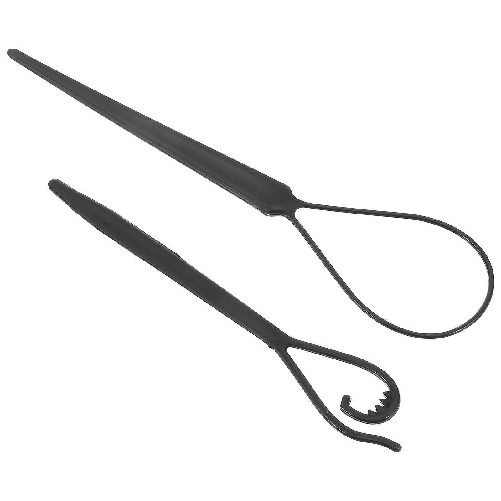 Black Acrylic Hair Styling Tools Set for Effortless Braiding and Updos 2pcs