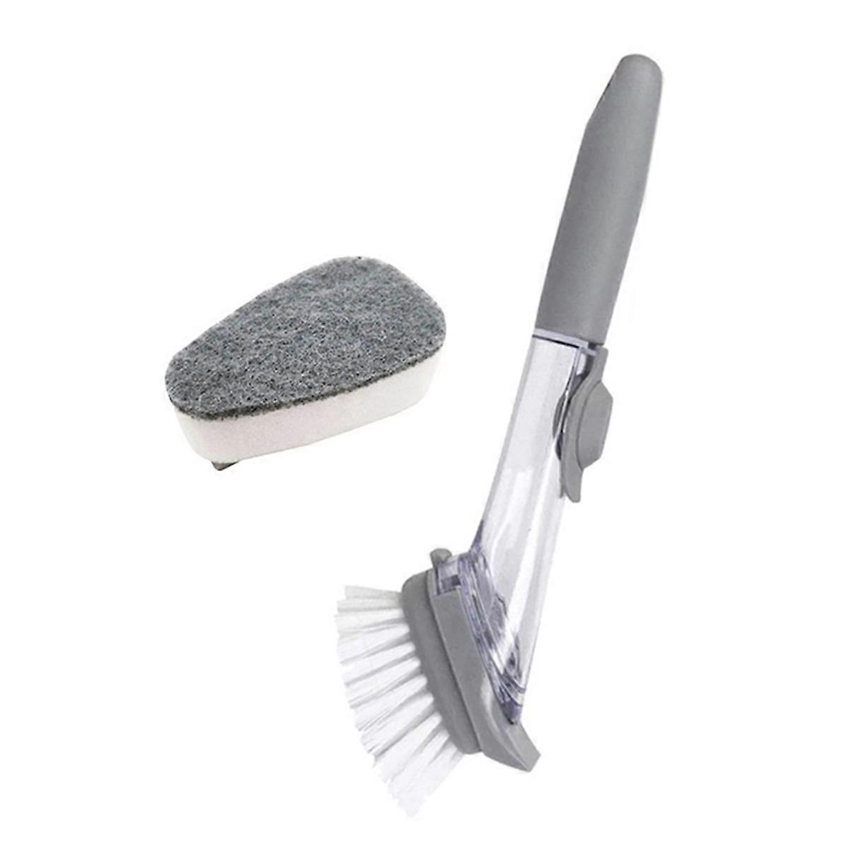 Long Handle Hydraulic Pot Washing Brush, Automatic Liquid Filling Brush