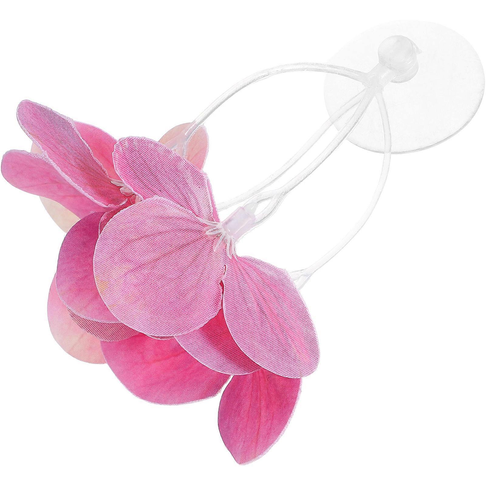 Realistic Betta Fish Tank Decorations Artificial Aquarium Plants Enhance Underwater Landscape Rosy Color 1Set