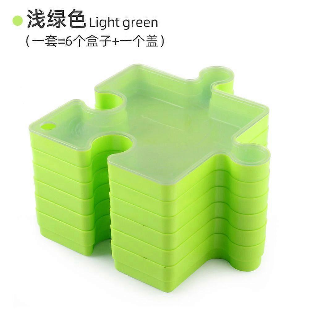 6pcs Puzzle Sorting Trays: Large Capacity Puzzle Organizer with Lid - Kids Toy Storage Box for Sorting and Storing Home School Travel